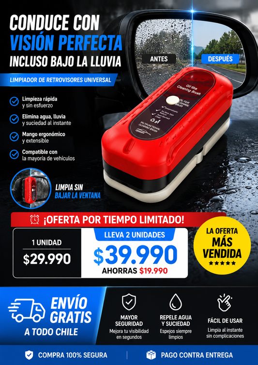 🚗 ¡Conduce con visión perfecta incluso bajo la lluvia!